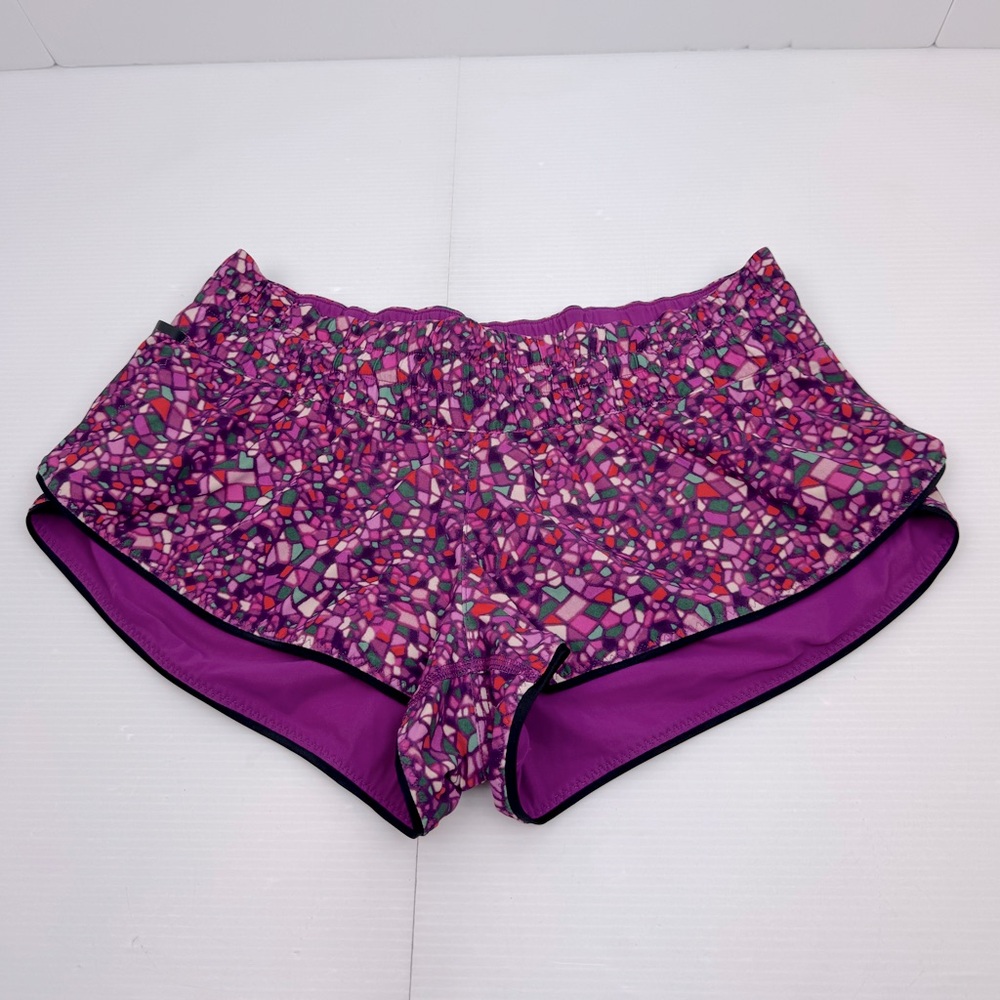 Lululemon Paradise Regal Purple Plum Camouflage Surf Shorts II Swim  Women’s 4
